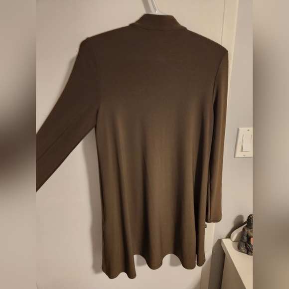 Hunter green half zipped Joseph Ribkoff long sleeve tunic style top - Picture 5 of 5